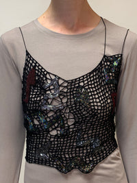 Embroidered Crochet Tetris Top-Lou de Bètoly-APOC STORE