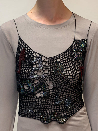 Embroidered Crochet Tetris Top-Lou de Bètoly-APOC STORE