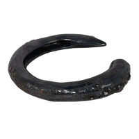 Oxidised Silver Textured Horn Bangle-Jules Bramley-APOC STORE