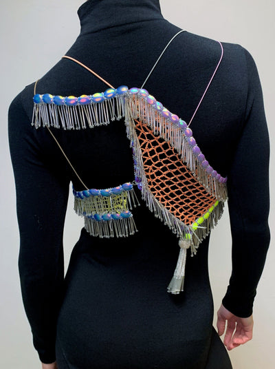 Fringed Beaded Crochet Top-Lou de Bètoly-APOC STORE