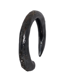 Oxidised Silver Textured Horn Bangle-Jules Bramley-APOC STORE