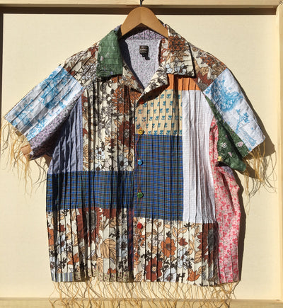 Patchwork Raglan Shirt-Jetpack Hom(m)e-APOC STORE