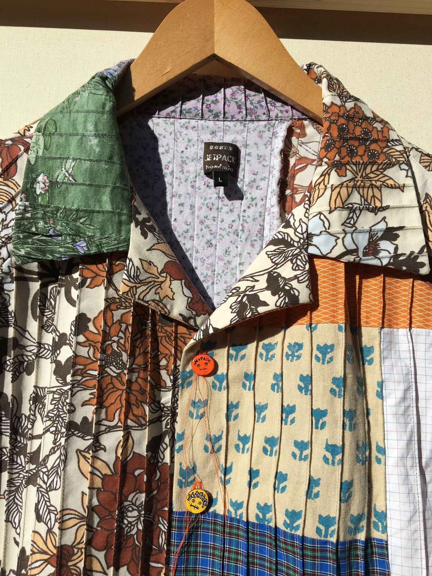 Patchwork Raglan Shirt-Jetpack Hom(m)e-APOC STORE