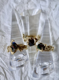 Gold Irradiate Ring Green-Nadia Ridiandries-APOC STORE