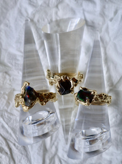 Gold Irradiate Ring Green-Nadia Ridiandries-APOC STORE
