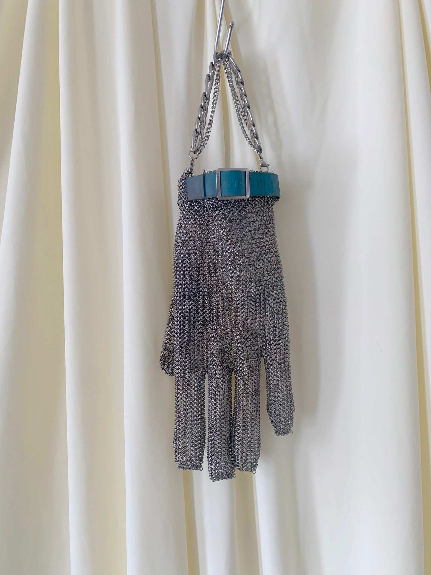 Chain Mail Short Chain Handbag-phlegm-APOC STORE