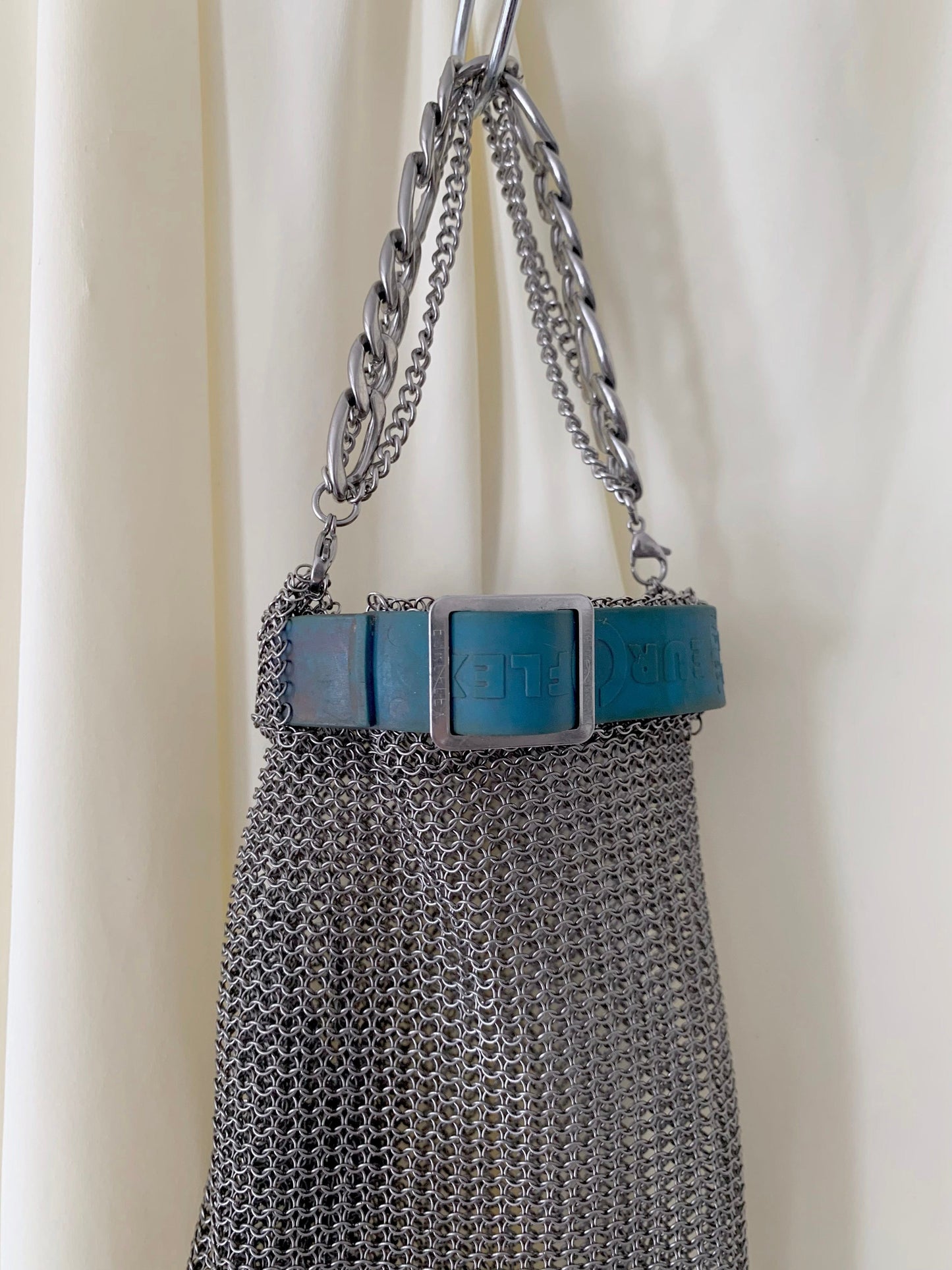 Chain Mail Short Chain Handbag-phlegm-APOC STORE