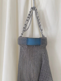 Chain Mail Short Chain Handbag-phlegm-APOC STORE