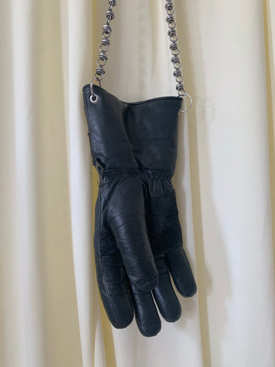 Black Long Silver Chain Handbag-phlegm-APOC STORE