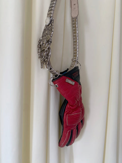 Red Silver Belt Handbag-phlegm-APOC STORE