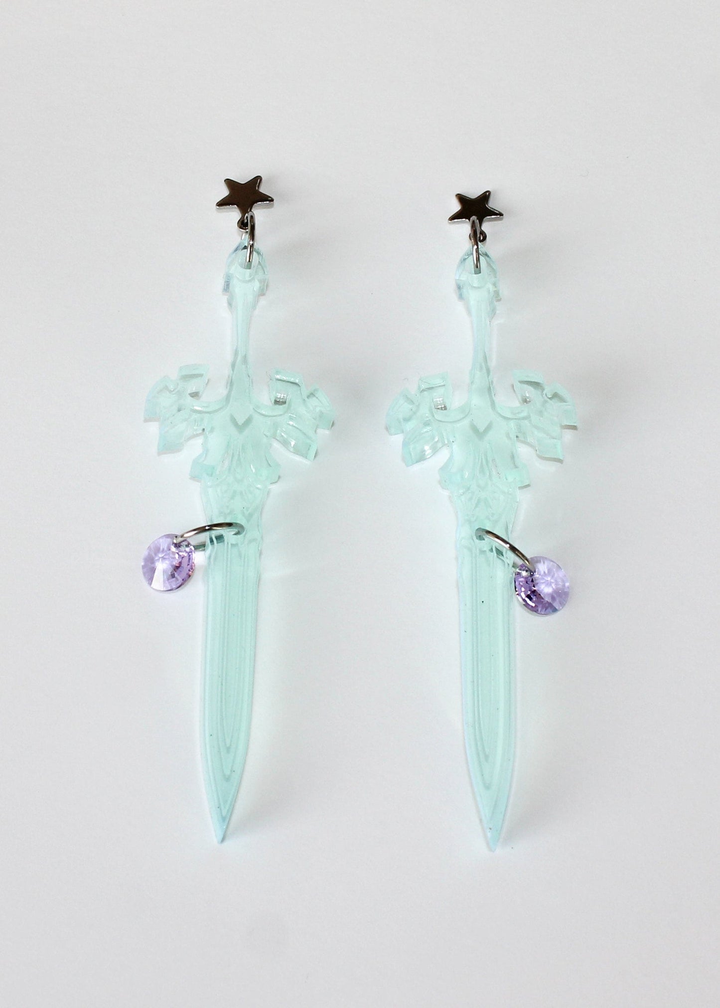 Turquoise Star Sword Earrings-Emma Pryde-APOC STORE