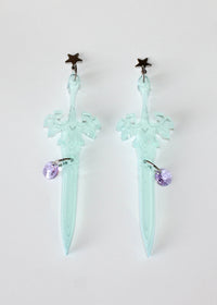 Turquoise Star Sword Earrings-Emma Pryde-APOC STORE