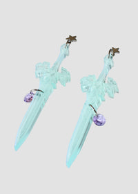 Turquoise Star Sword Earrings-Emma Pryde-APOC STORE
