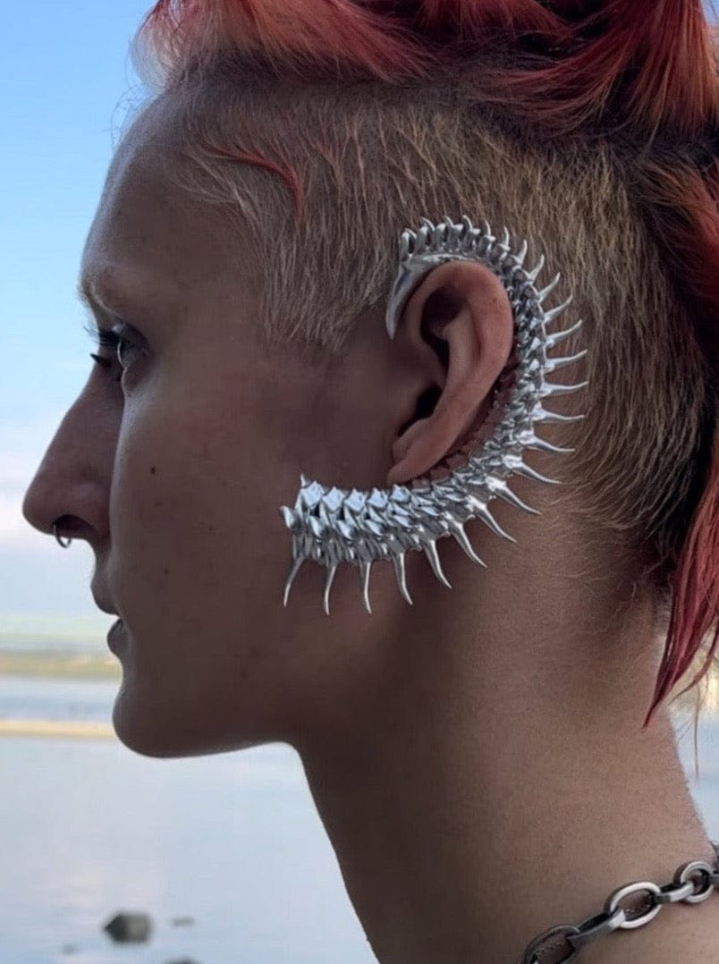 Chrome Spine Ear Columns-Agoston Balazs-APOC STORE