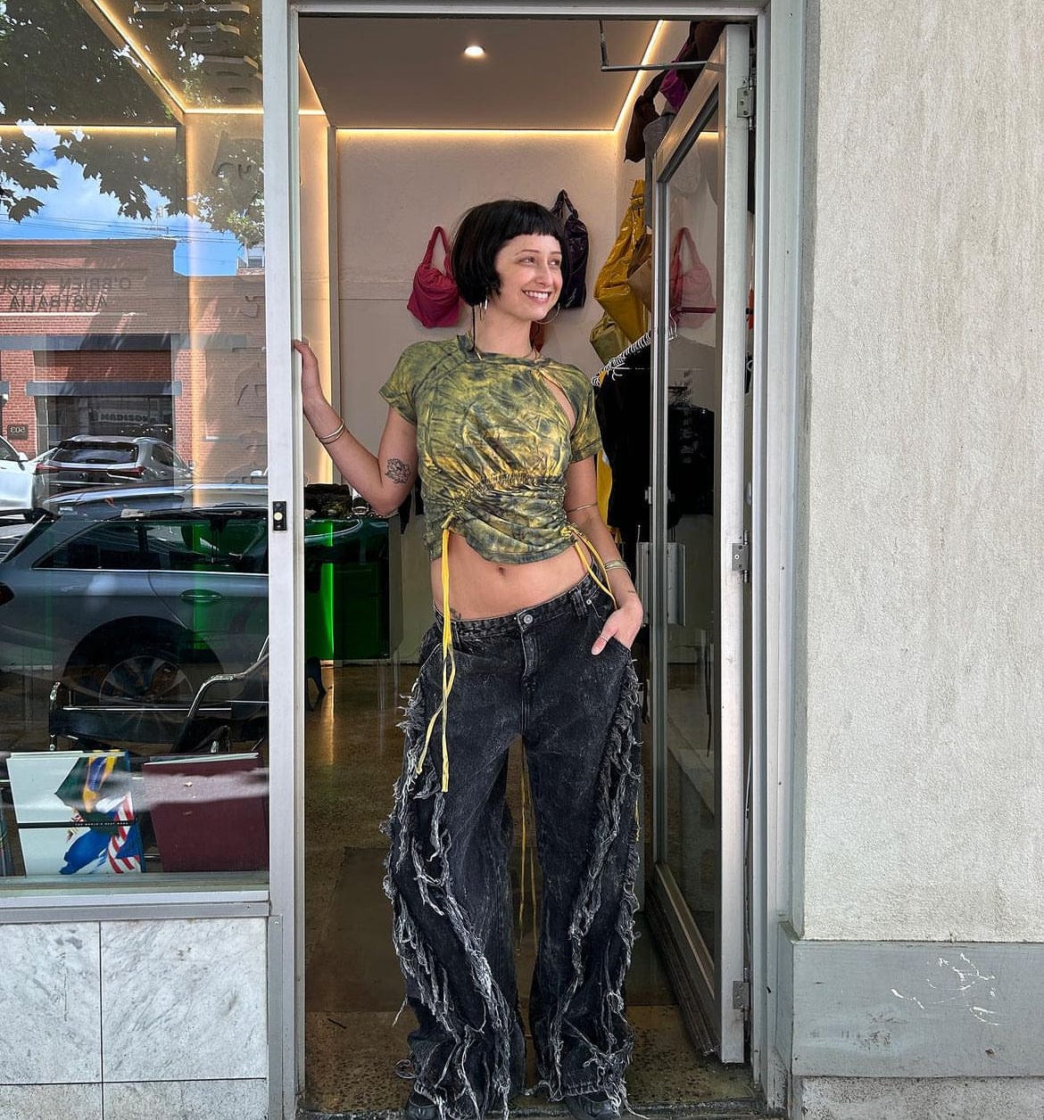 Baggy Spliced Denim Jean-Karlaidlaw-APOC STORE