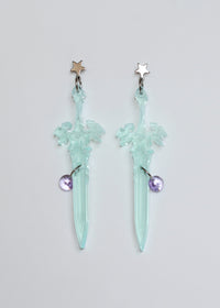 Turquoise Star Sword Earrings-Emma Pryde-APOC STORE
