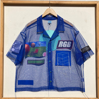 Blue Tulle Collage Shirt-Jetpack Hom(m)e-APOC STORE