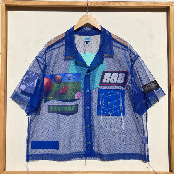 Blue Tulle Collage Shirt-Jetpack Hom(m)e-APOC STORE