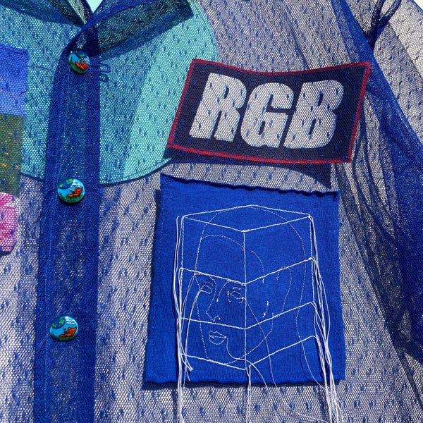 Blue Tulle Collage Shirt-Jetpack Hom(m)e-APOC STORE