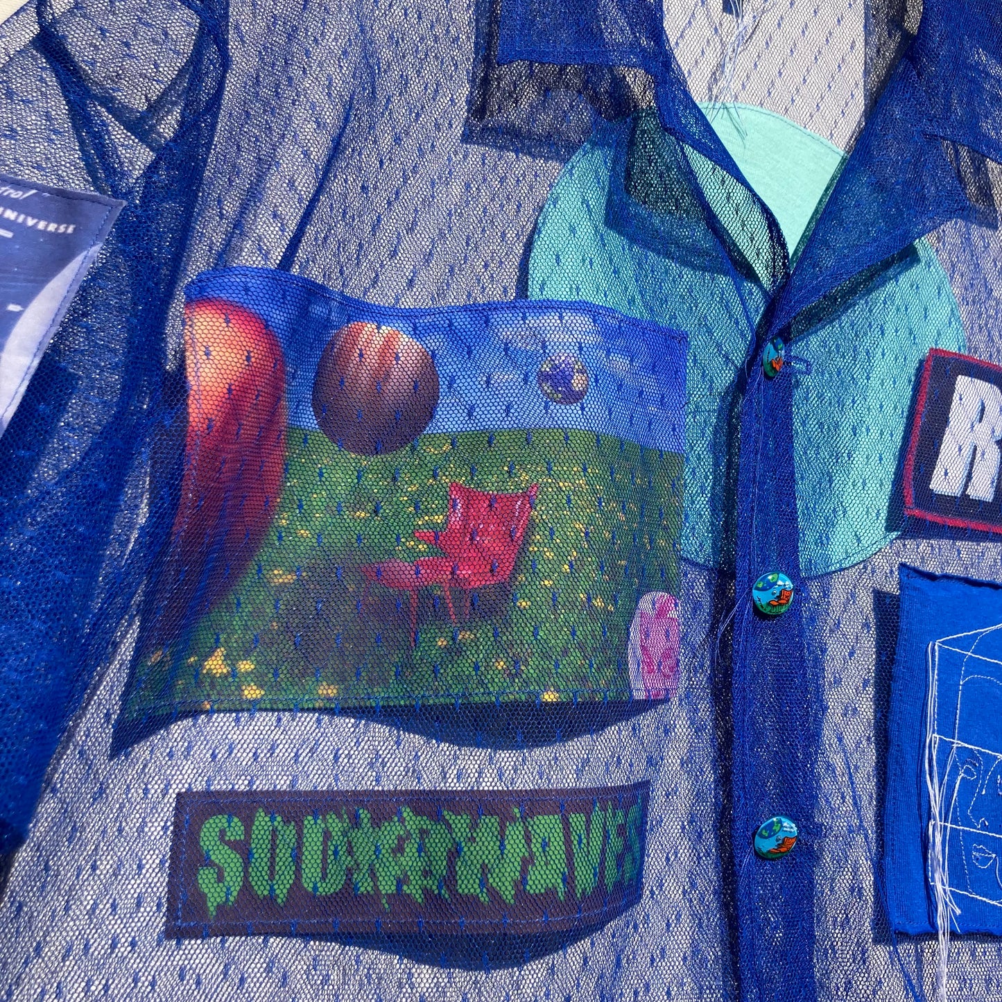 Blue Tulle Collage Shirt-Jetpack Hom(m)e-APOC STORE