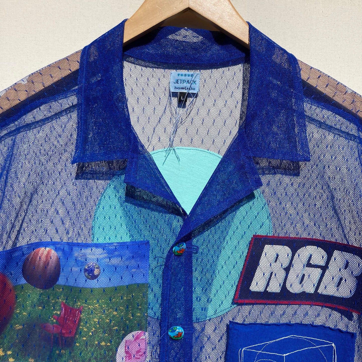Blue Tulle Collage Shirt-Jetpack Hom(m)e-APOC STORE