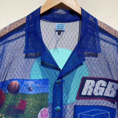 Blue Tulle Collage Shirt-Jetpack Hom(m)e-APOC STORE
