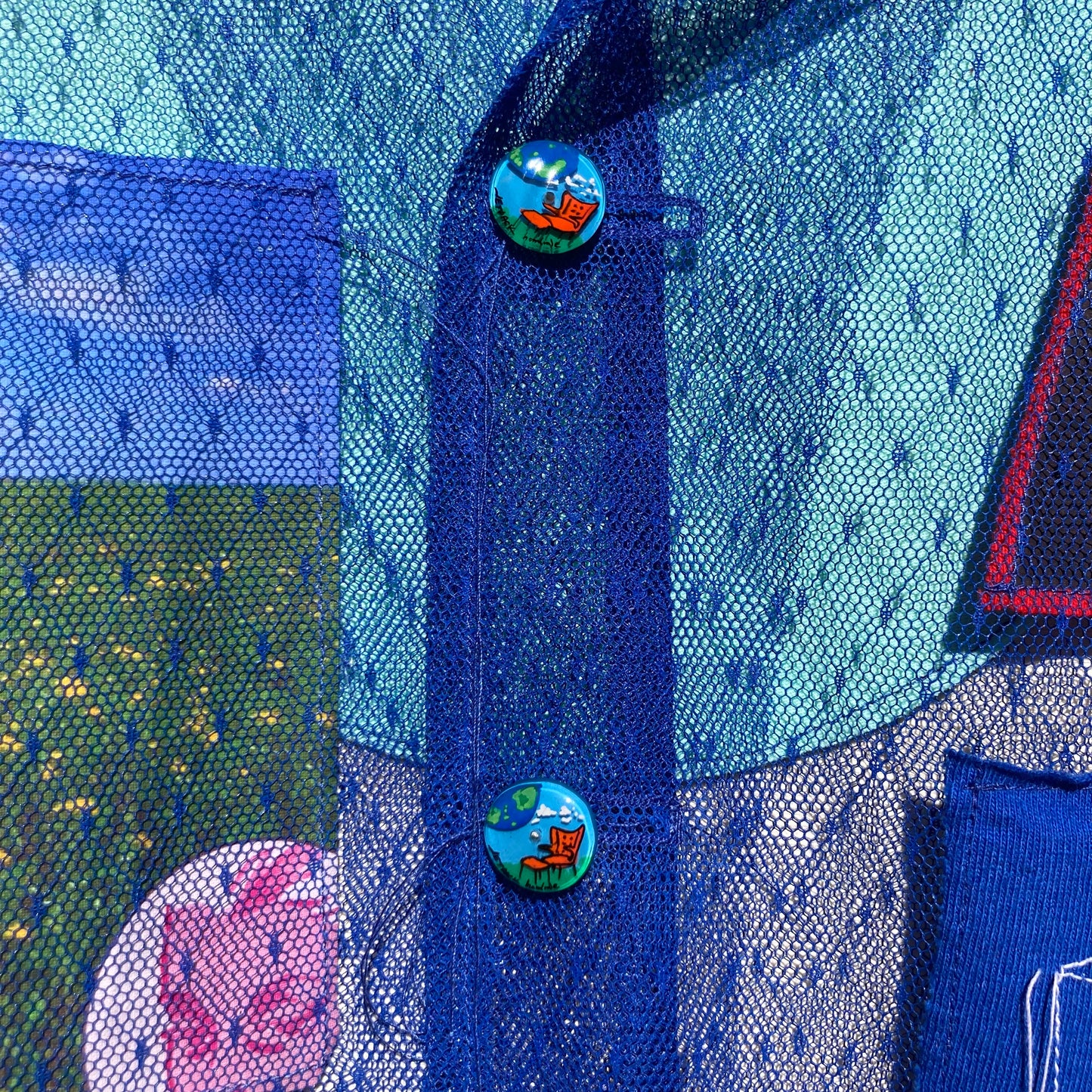 Blue Tulle Collage Shirt-Jetpack Hom(m)e-APOC STORE