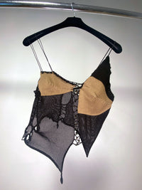 Knit Top Black/Brown-Lou de Bètoly-APOC STORE