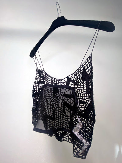 Embroidered Crochet Tetris Top-Lou de Bètoly-APOC STORE