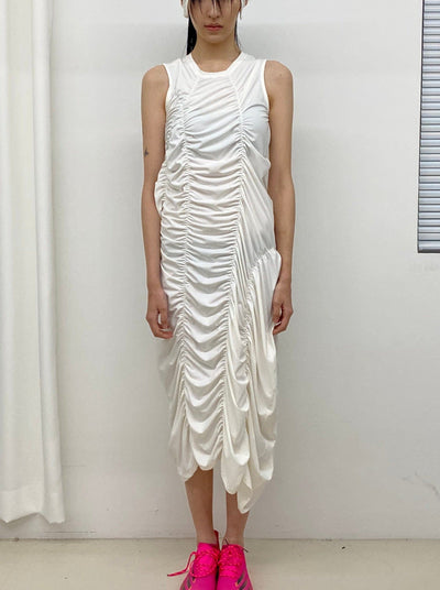 Off White Broken Chamwoe Dress-Sung Ju-APOC STORE