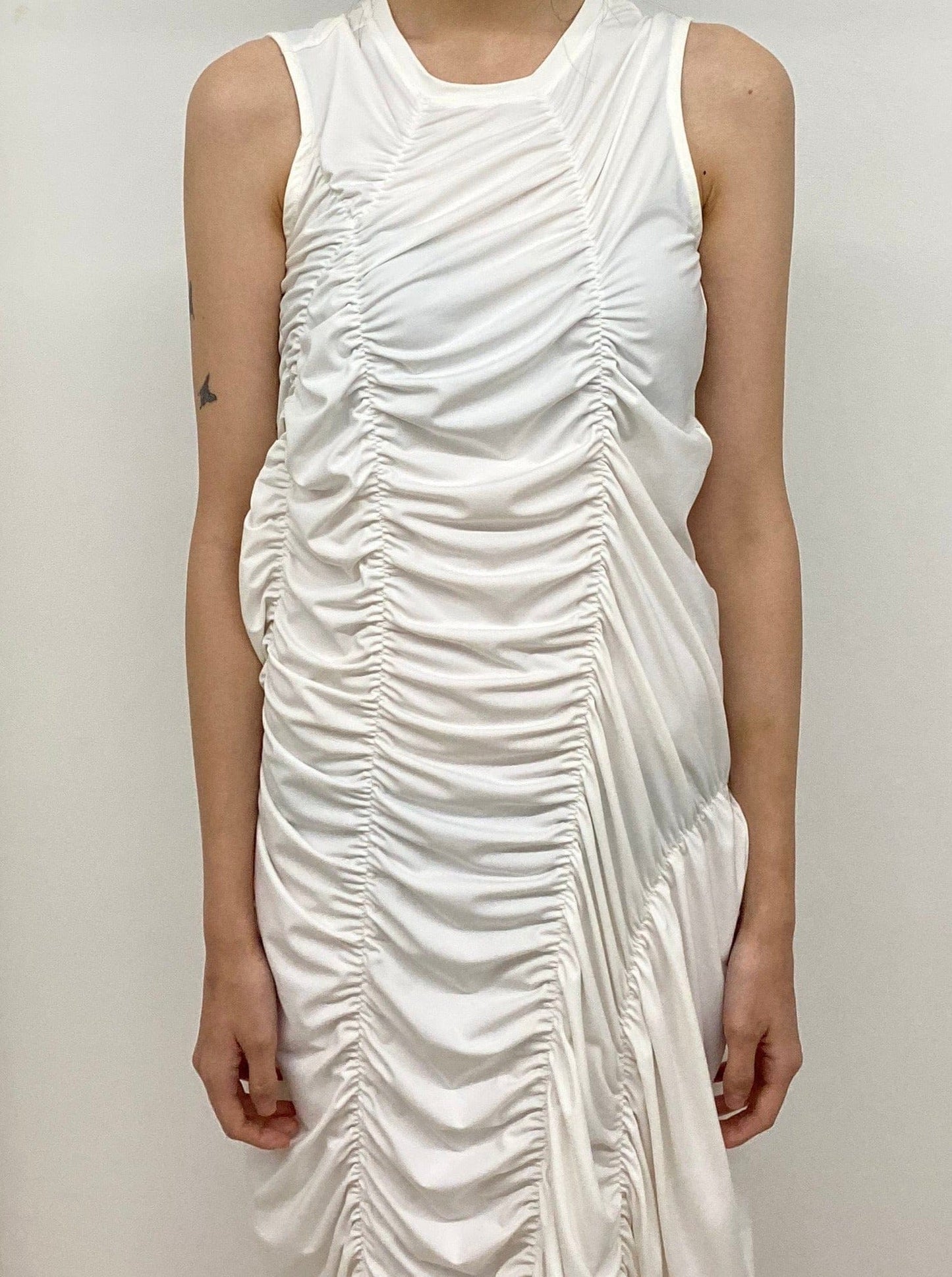 Off White Broken Chamwoe Dress-Sung Ju-APOC STORE