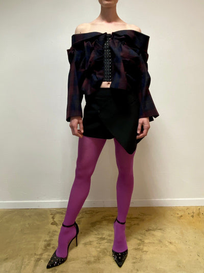 Draped Tartan Jacket-Lou de Bètoly-APOC STORE