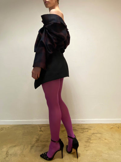 Draped Tartan Jacket-Lou de Bètoly-APOC STORE