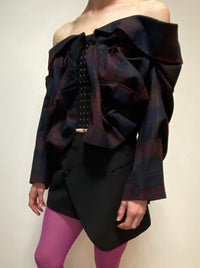 Draped Tartan Jacket-Lou de Bètoly-APOC STORE