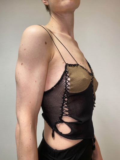 Knit Top Black/Brown-Lou de Bètoly-APOC STORE