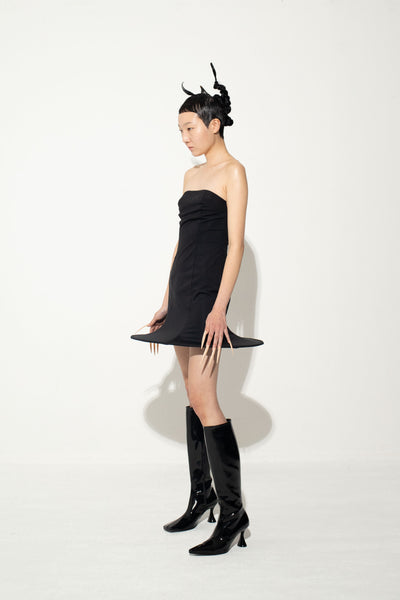 Micro Tube Dress in Black-Sun Woo-APOC STORE