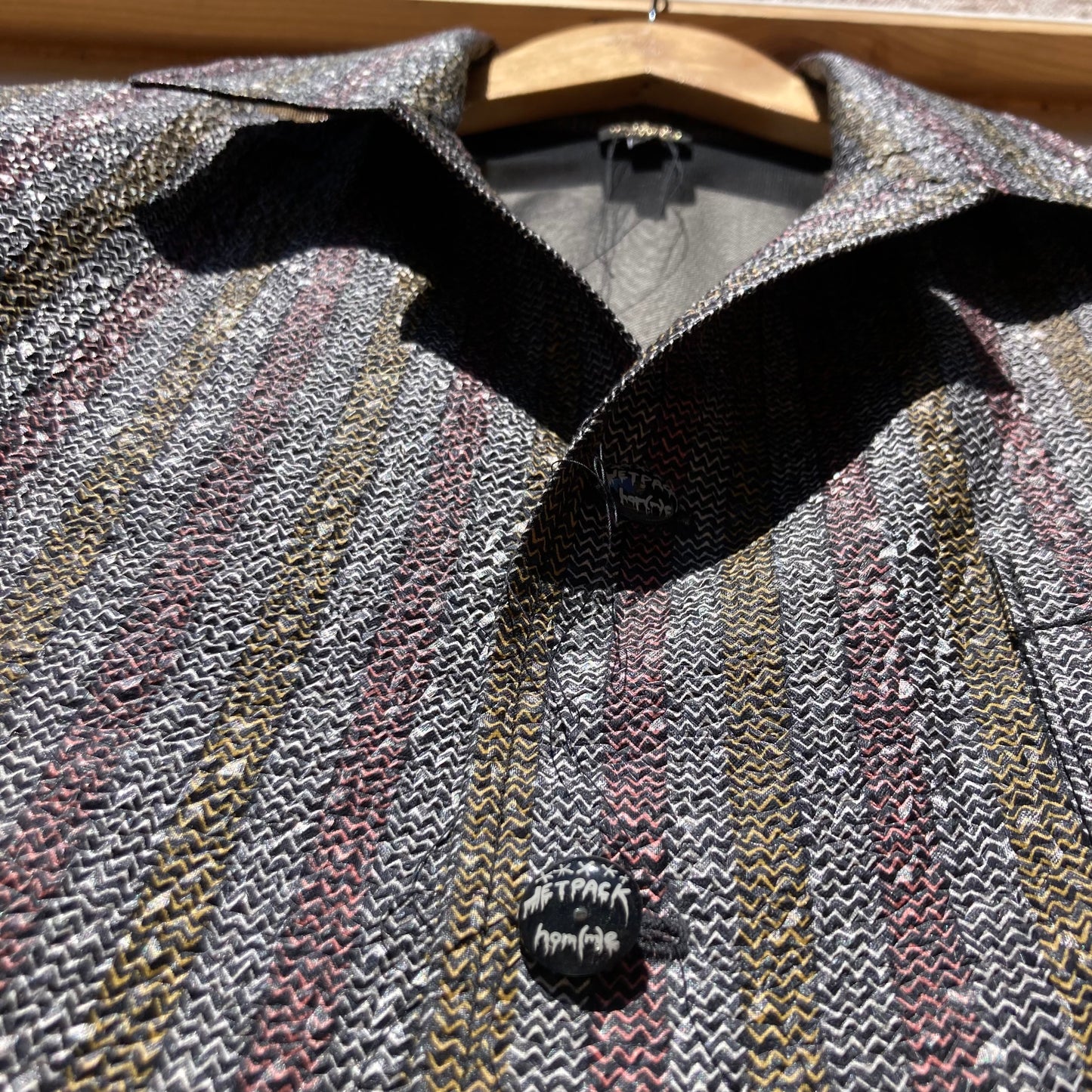 Crimped Cotton/Mesh Back Shirt-Jetpack Hom(m)e-APOC STORE