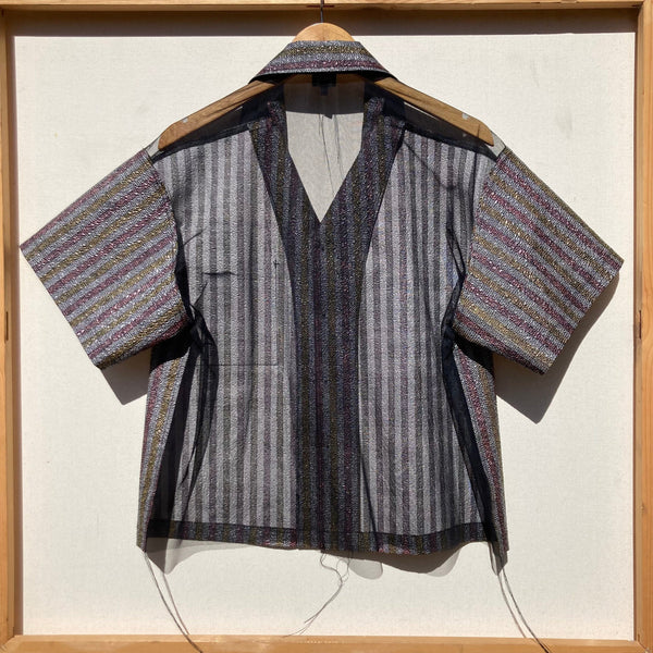 Crimped Cotton/Mesh Back Shirt-Jetpack Hom(m)e-APOC STORE