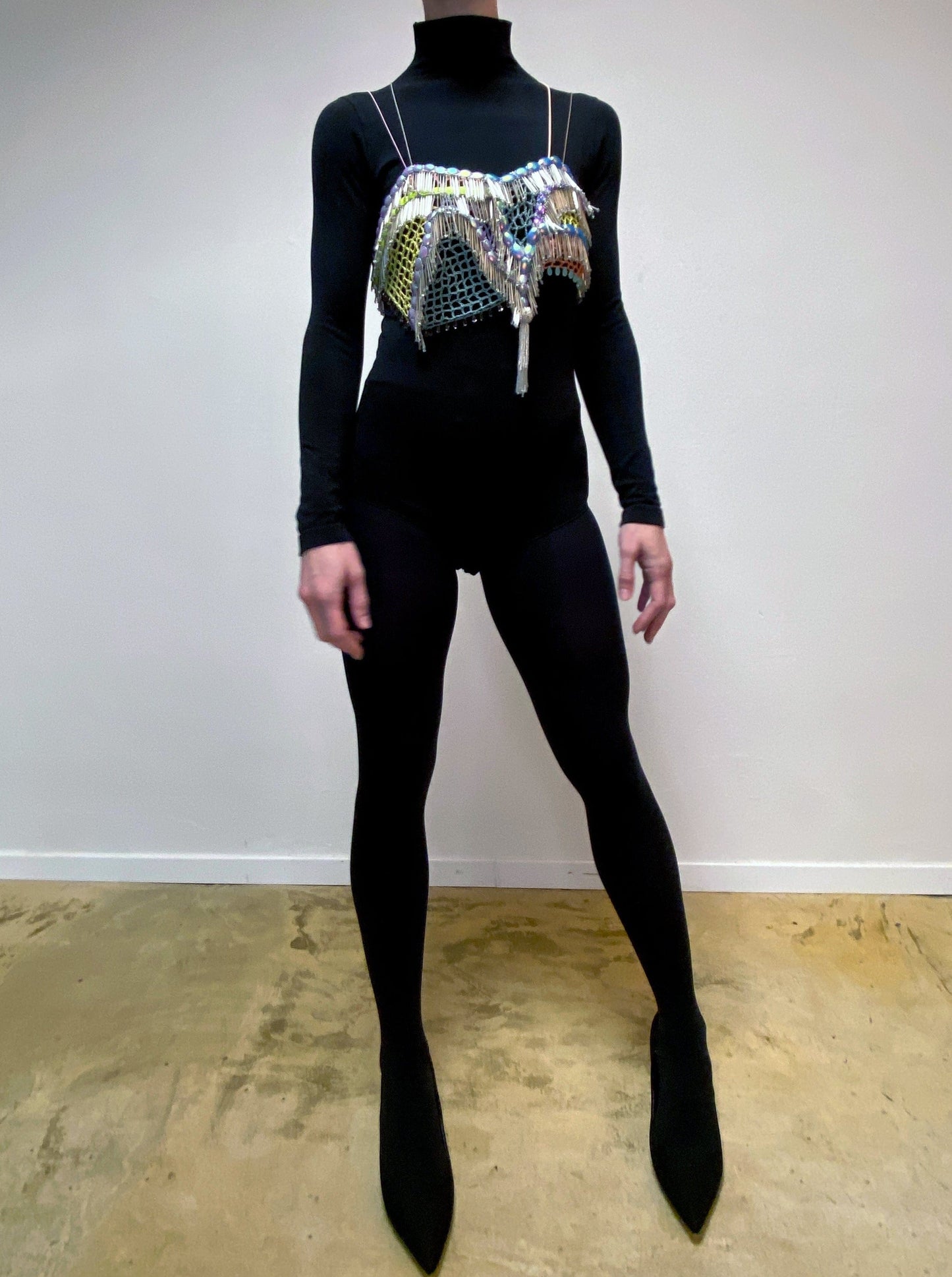 Fringed Beaded Crochet Top-Lou de Bètoly-APOC STORE