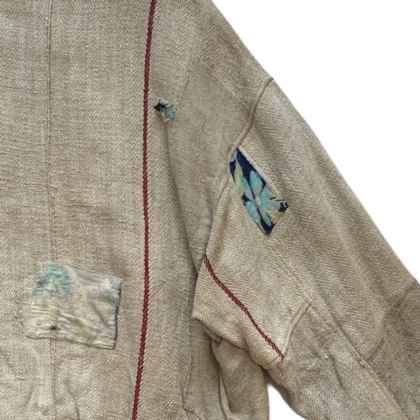 Distressed Oversized Bomber Jacket-Polyhedron-APOC STORE