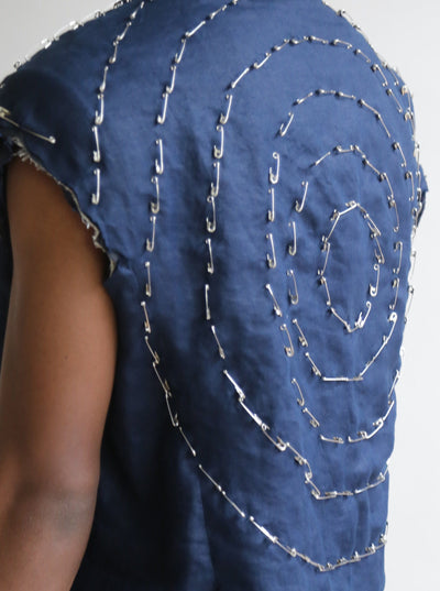 J A Lunar Linen Cropped Jacket-Jawara Alleyne-APOC STORE