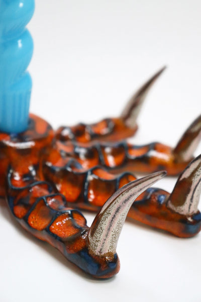 Lava and Blue Paw Candlestick-Naomi Gilon-APOC STORE