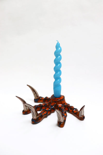 Lava and Blue Paw Candlestick-Naomi Gilon-APOC STORE