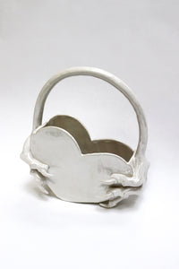 Iridescent white monstrous heart bag-Naomi Gilon-APOC STORE
