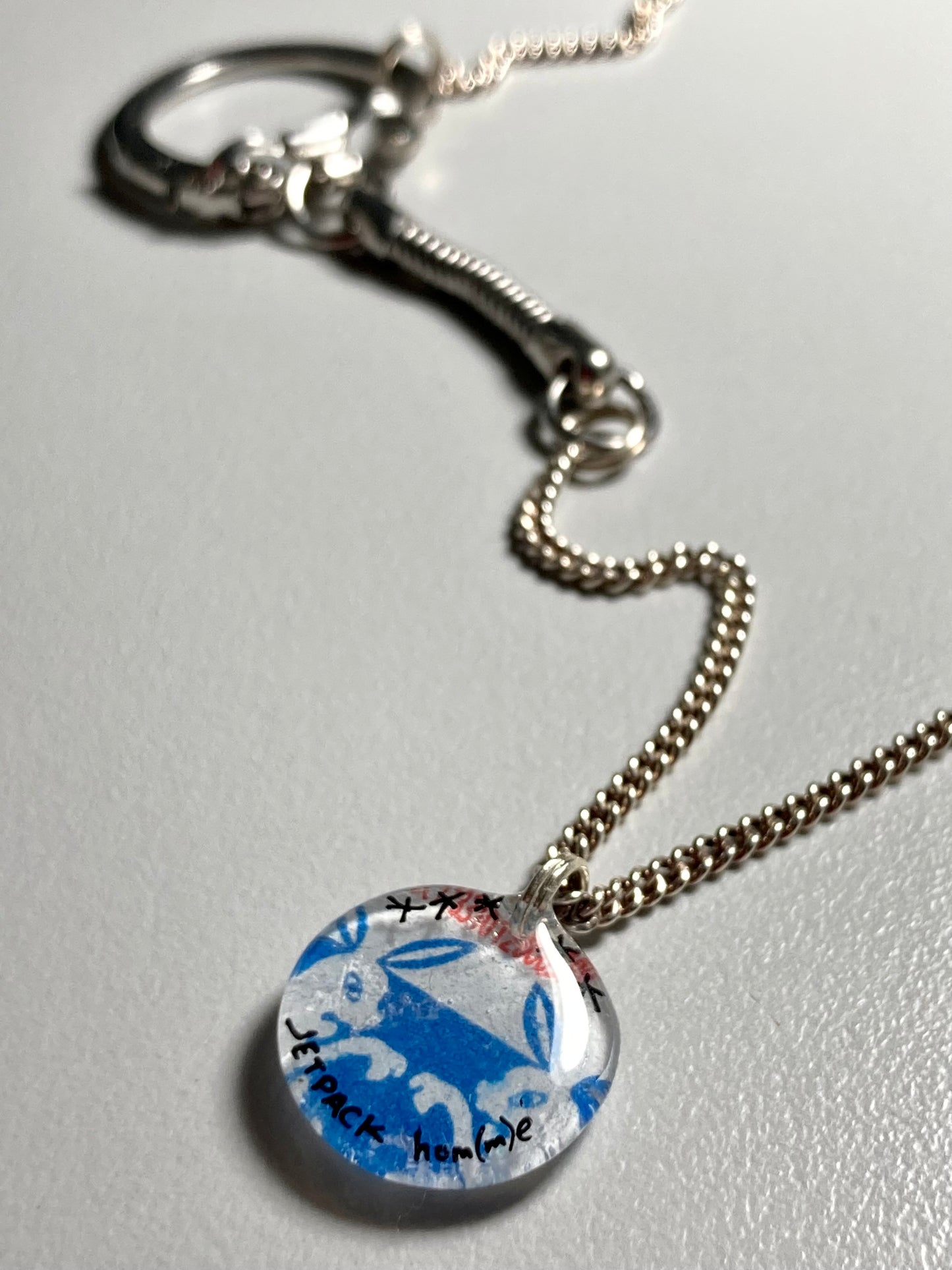 Blue Rabbits 1-charm Necklace-Jetpack Hom(m)e-APOC STORE