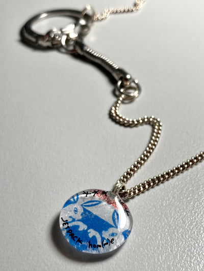 Blue Rabbits 1-charm Necklace-Jetpack Hom(m)e-APOC STORE