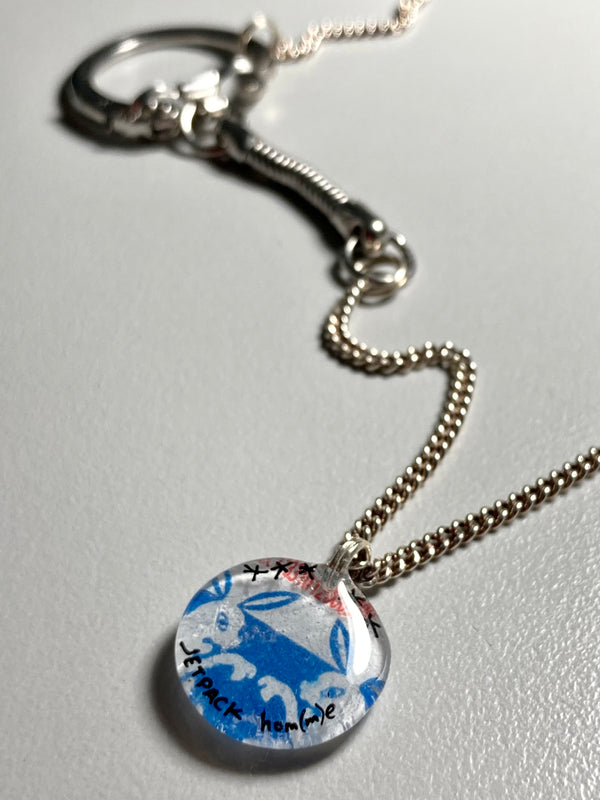 Blue Rabbits 1-charm Necklace-Jetpack Hom(m)e-APOC STORE