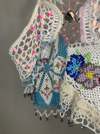 Bead Weaving Tank Top White-Lou de Bètoly-APOC STORE