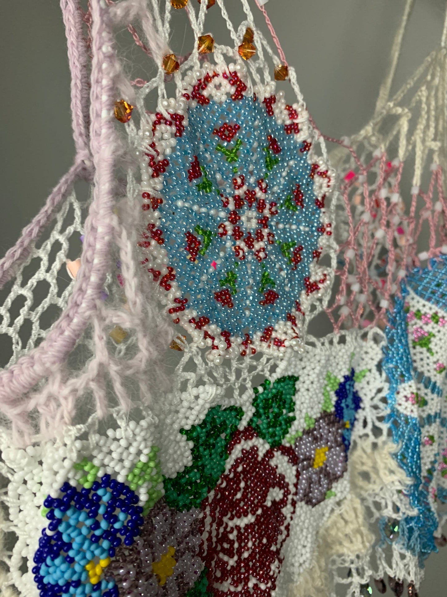 Bead Weaving Tank Top White-Lou de Bètoly-APOC STORE