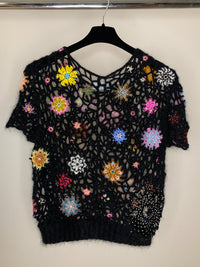 Bead Weaving Top Black-Lou de Bètoly-APOC STORE